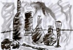 Highlight for Album: Obras realizadas por los alumnos con la t&eacute;cnica de aguada de tinta china.